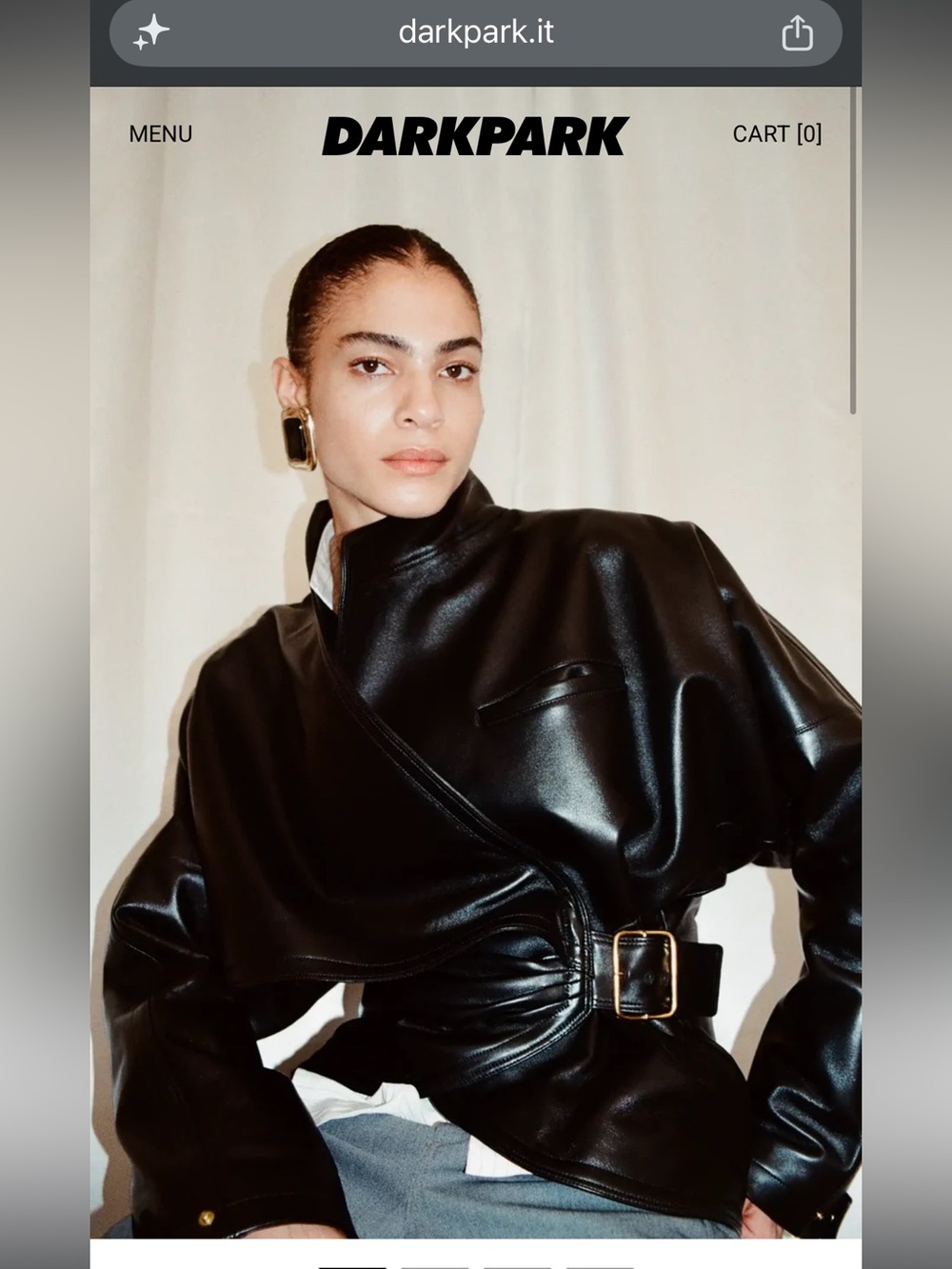 $3200 DarkPark Cindy Plonge leather jacket